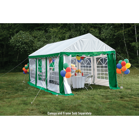 Enclosure Kit with Windows for Party Tent 10' x 20'3m x 6m, GreenWhite (Frame and Cover Not Included)