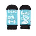 thumbnail image 2 of MeMoi Head Says Gym Heart Wants Tacos Non-Skid Low-Cut Socks - Womens - Female, 2 of 4
