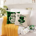 thumbnail image 3 of St Patricks Day Throw Pillow Covers 16x16 Set of 4 Saint Patricks Day Pillow Covers green Shamrock Clover Lucky Truck Pillow Covers Cushion Covers Pillow Cases for Home Outdoor Decorations (16 inch), 3 of 5