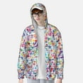 thumbnail image 3 of Picia Colorful Watercolor Dots Women's Men's UPF 50+ Sun Protection Hoodie Shirt Long Sleeve SPF Fishing Outdoor UV Hiking Lightweight Shirts-Large, 3 of 9