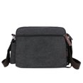 thumbnail image 2 of Bolso bandolera para mujer Bolso satchel de lona Color sólido Ocio diario (Negro), 2 of 8