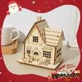 thumbnail image 5 of Village Decorations,Wooden Christmas Cabin,Led Light Wooden House with Battery to Paint,DIY Crafts,Xmas Party Decorations,for Holiday Tabletop Decor Indoor Home Decorations, 5 of 8