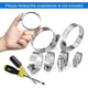 thumbnail image 4 of Juego de abrazaderas para mangueras, de acero inoxidable, con engranaje helicoidal ajustable de 6 a 12 mm, resistente a la corrosión para aplicaciones de plomería, automotrices y mecánicas, 4 of 5