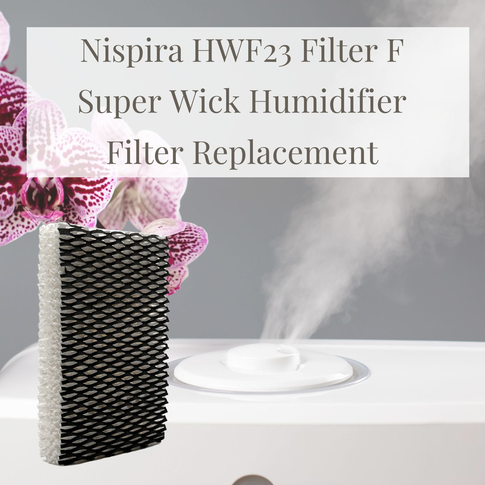 Nispira HWF23 Super Wick Humidifier Filter F Replacement for Holmes M1200 HM1250 HM1206 HM1200TPK and Bionaire BCM1250 Humidifiers, 4 Packs