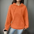 thumbnail image 2 of Krdevn Waffle Hoodie - Women's Loose Pullover with String Pocket, Long Sleeve Spliced Design for Casual Comfort, Size for S, 2 of 5