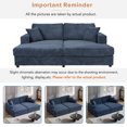 thumbnail image 5 of Aukfa 87" Double Chaise Oversized Sofa Bed with USB Ports&Cup Holder for Living Room, 2 Pillows, Corduroy, Blue, 5 of 12