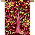 thumbnail image 2 of Watercolor Colorful Autumn Tree Wood Forest Fall Garden Flag 28 x 40 Inch, Double Sided Outdoor Decorative Welcome Yard Flags for Home House Lawn Patio, 2 of 2