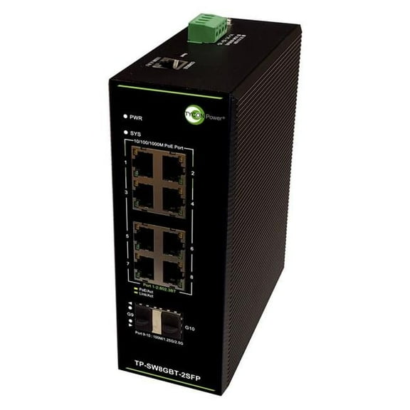 TP-SW8GAT-24-SFP Managed 8 Port Industrial PoE Switch