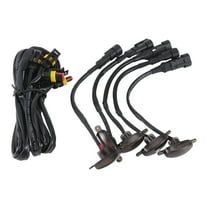 5PCS Car Front Grill Lights Fit for 2011-2021 Grille LED Yellow Lights Black Lens