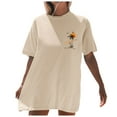 thumbnail image 3 of Oversized Tshirts for Women California Beach Graphic Short Sleeve Tees Summer Baggy Loose Fit Basic Vacation Tops, 3 of 6