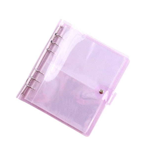 Álbum de fotos DIY para el crecimiento del bebé, organizador de recuerdos de boda, cubierta transparente de hojas sueltas, fotos, decoración Almacenamiento y organización del hogar Violeta 7 pulgadas Billuyoard HA073993-09