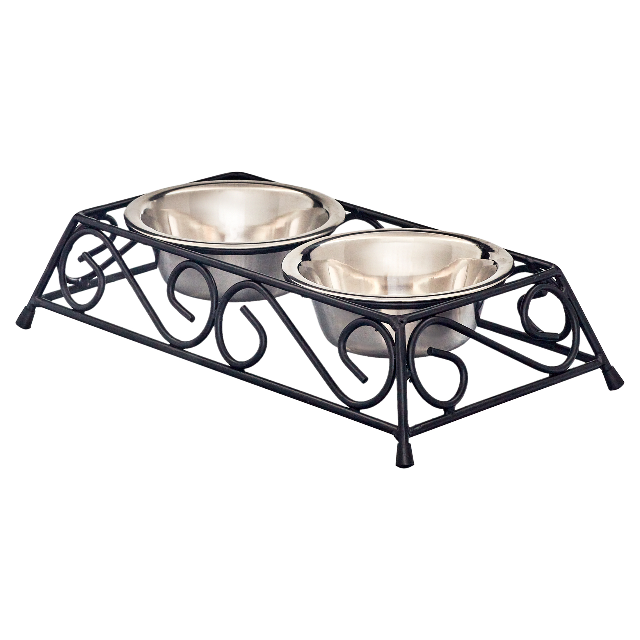 Gofetch Stainless Steel Double Pet Food Bowl Diner photo 4