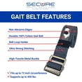 thumbnail image 2 of Secure Safety Solutions Transfer and Walking Gait Belt Camouflage Print 72 Inch, Metal Buckle - Medical Standing Assist Aid for Elderly Patients, Physical Therapy, 2 of 8