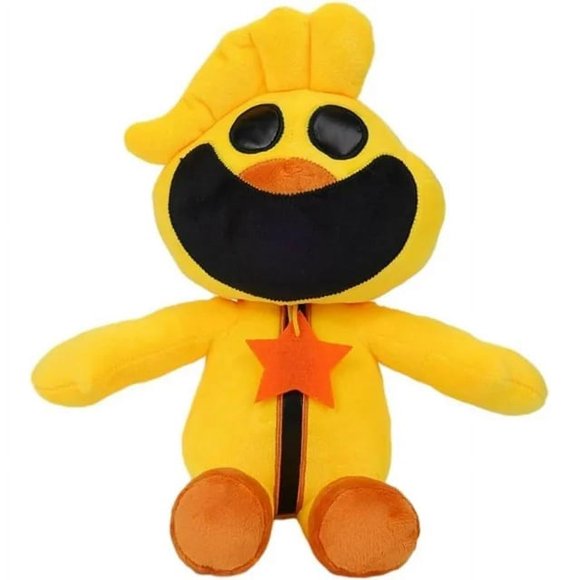 Peluche de Créatures Souriantes Terrifiante Série d'Animaux Souriants Oiseau Jaune 30 cm