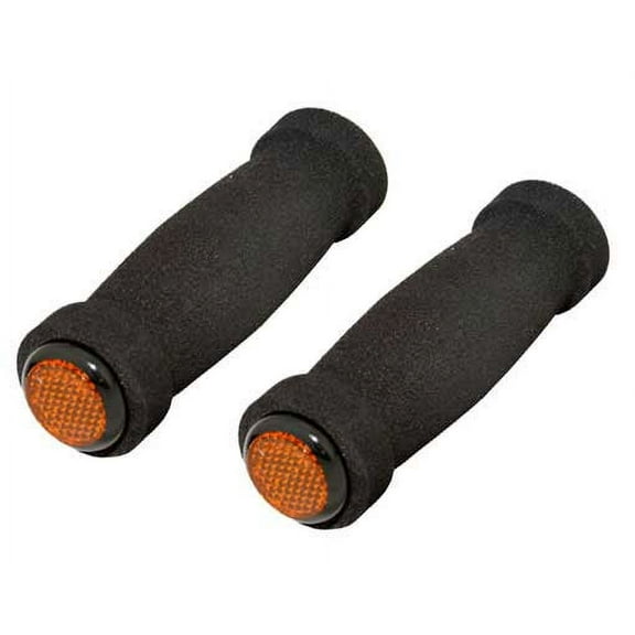 Alta Short Foam Bicycle Grips, Multiple Colors & Styles (Black, Without Reflectors)