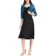thumbnail image 2 of Inspire Chic Cárdigan de Encaje Floral para Mujeres con Mangas 3/4, Top Transparente, Azul Lago M, 2 of 7