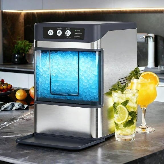 Advwin Nugget Ice Maker Countertop ,41lbs per Day Portable Chewable Ice Machine Ready in 6 Minutes with Self Cleaning