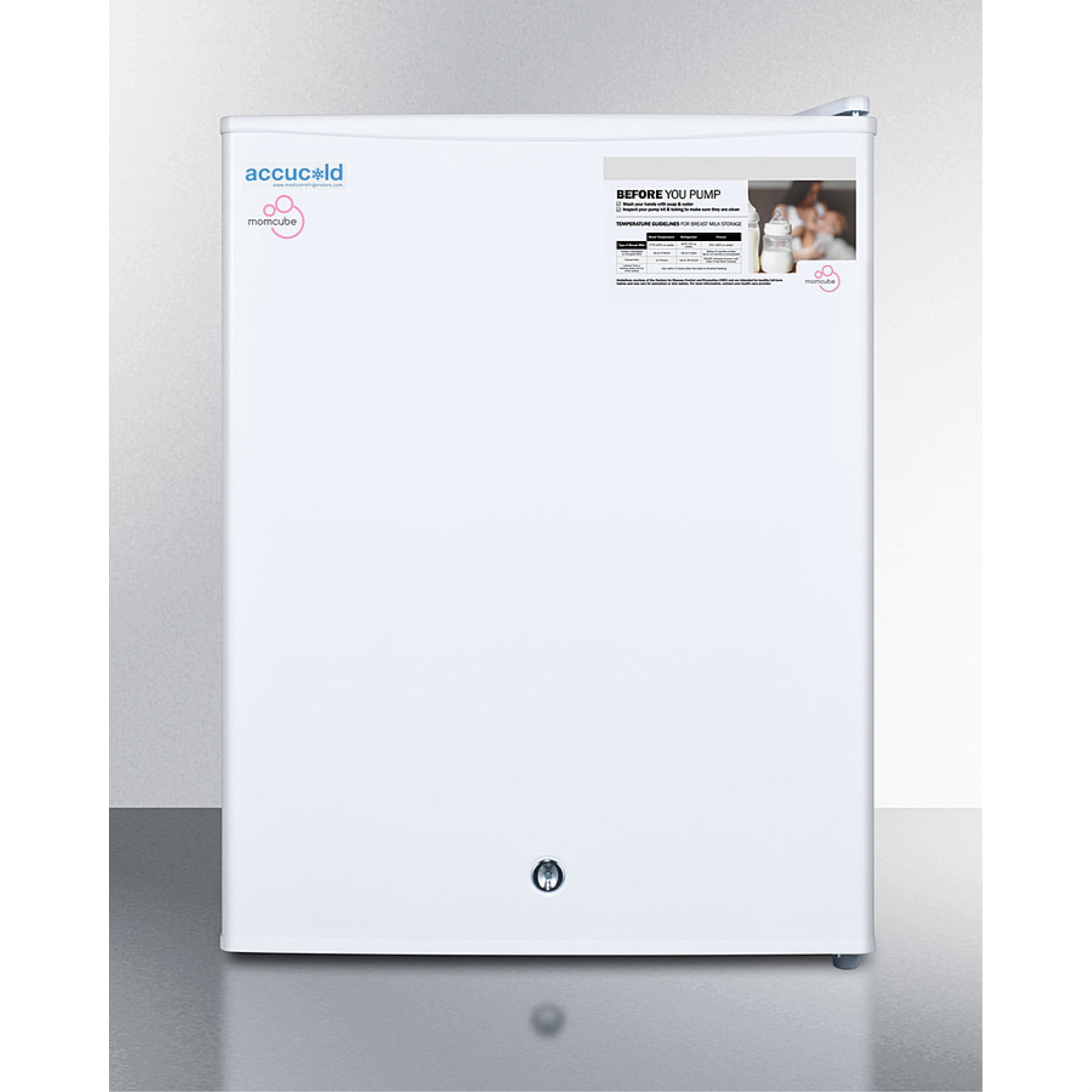 Compact MOMCUBE all-freezer for breast milk storage