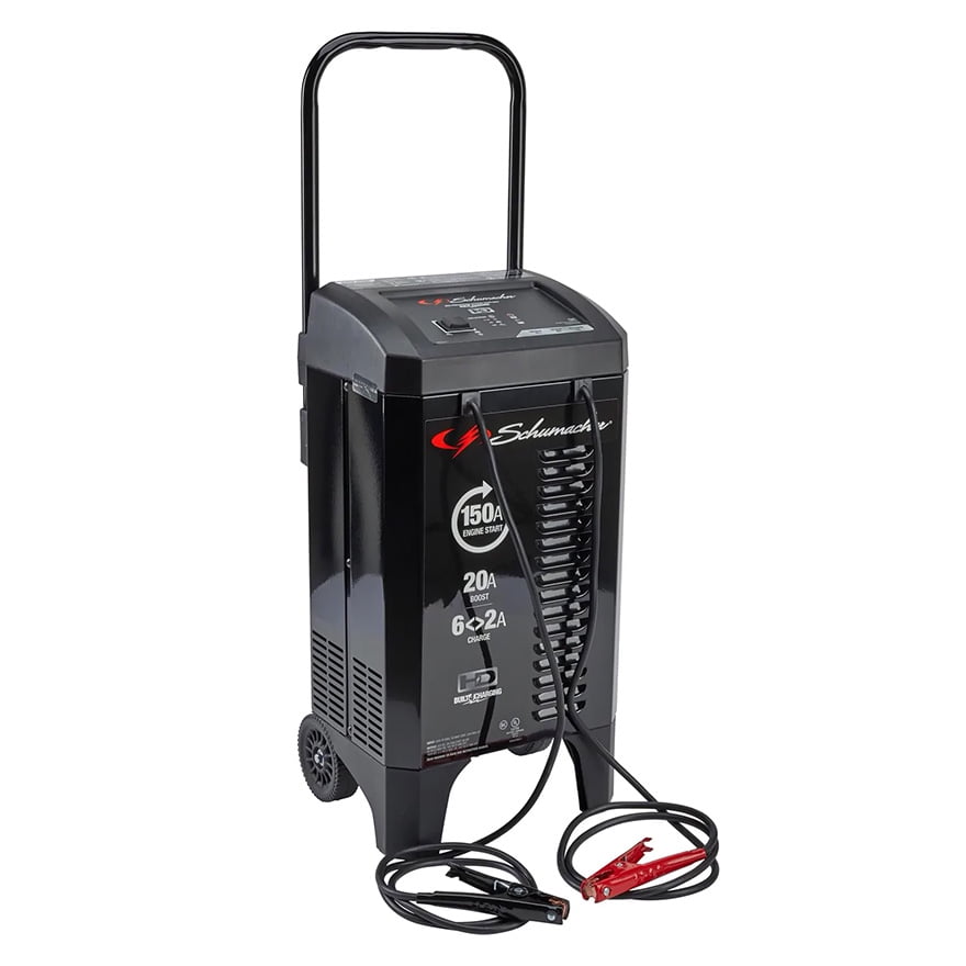 Schumacher Fully Automatic Wheeled Battery Charger w/Engine Starter 