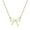 B-GOLD, variant on 925 Sterling Silver Bow Necklace Choker for Women Mother Wife Bow Ribbon Pendant Necklace Chain Minimalist