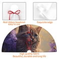 thumbnail image 4 of Sikiie Purple Flower Lazy Cat 30-48 inches {designName} Print Christmas Tree Skirt Snowman Xmas Tree Skirt with Edge Christmas Decorations for Holiday Party36", 4 of 7