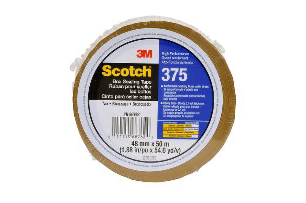 Scotch Carton Tape, Polypropylene, Tan, 48mm x 50m 375
