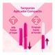 thumbnail image 2 of Tampones Saba V-Compact regular con aplicador flujo moderado 10 pzas, 2 of 6