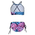 thumbnail image 6 of Summer Savings Clearance! Edvintorg 8-14Years Kids Swimsuits Girls 2024 Two Pieces Bathing Suit Girls Swimwear Fashion Cute Flowers Print Ruffles Sleeveless Bikini Set Teenage Swimsuits, 6 of 7