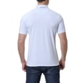 thumbnail image 4 of Damipow Mens Polo Shirts Short Sleeve Regular Fit Fashion Designed Golf Polo Shirt,White XL, 4 of 7