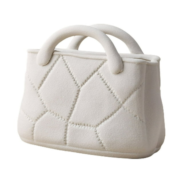 Jarrón de cerámica creativo blanco para té, recipiente de flor hidropónica Simple, adorno fresco: 15,5*8,5*12,5 cm