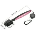thumbnail image 2 of Unique Bargains Golf Club Brush Double Side Dust Groove Cleaner with Protective Shell Pink, 2 of 6
