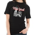 thumbnail image 3 of Plus Size New York Statue of Liberty Graphic Design Short Sleeve Jersey T-Shirt - Black XL, 3 of 4