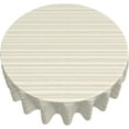 thumbnail image 4 of Round Tablecloth 60 Inch, Beige White Farmhouse Stripes Circle Dining Table Cover Waterproof Table Cloths Cloth Table Cover for Restaurant, Picnic, Indoor and Outdoor Dining, 4 of 8