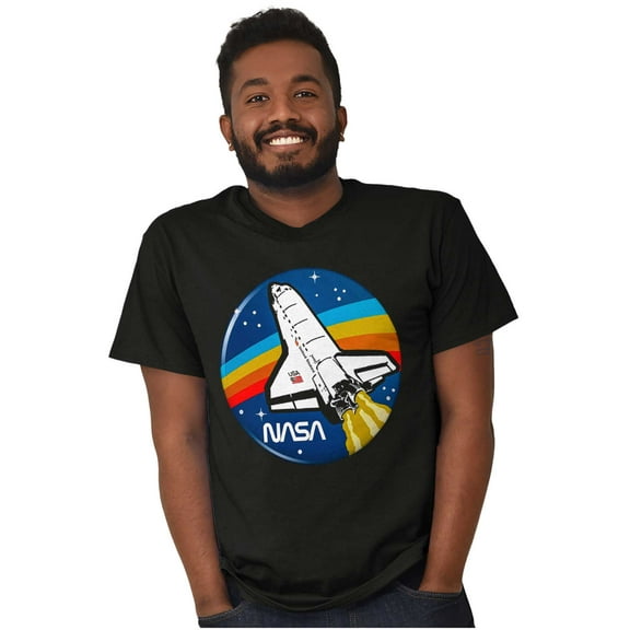 NASA Retro Vintage Space Shuttle Cool Men's Graphic T Shirt Tees Brisco Brands S
