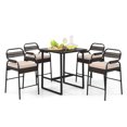 thumbnail image 2 of Costway 5-Piece Counter Bar Set Patio Rattan Counter Set with Tabletop, 2 of 10