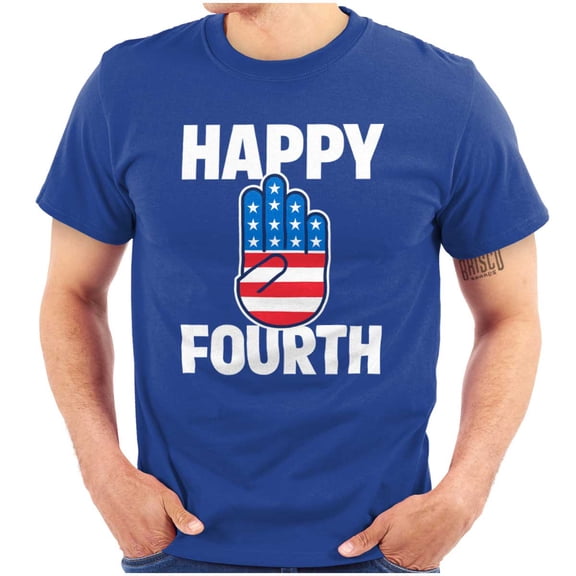 Happy Fourth of July American Patriot Men's Graphic T Shirt Tees Brisco Brands S