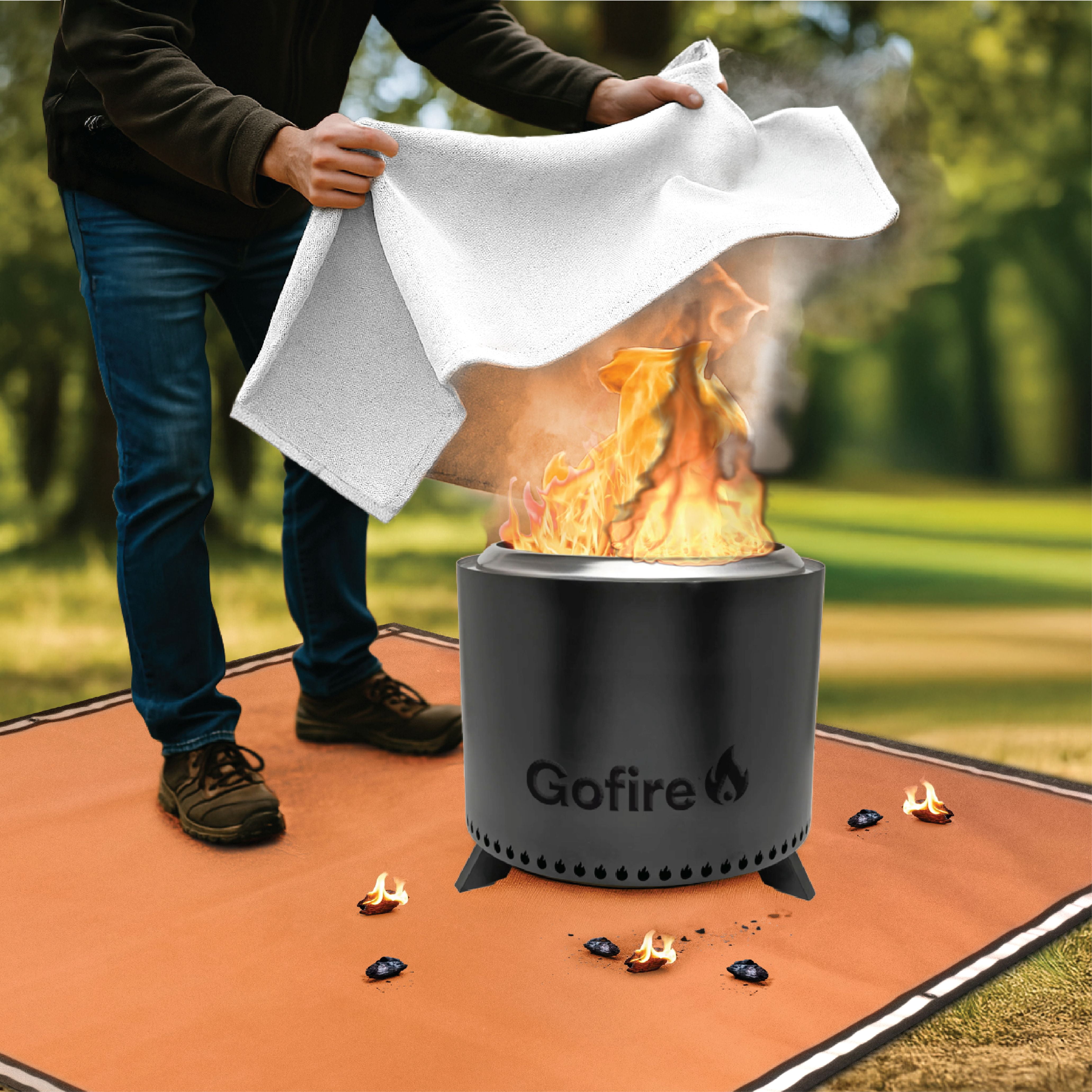 Gofire Fiberglass Fire Blanket 39x39 inches Emergency Suppression