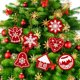 thumbnail image 3 of 10 piezas DIY forma especial diamante pintura taladro completo árbol de Navidad colgante decoración Likrtyny decoración de arte, 3 of 9