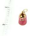 thumbnail image 2 of 18K Yellow Gold Pink Enamel Shoe Charm (15mm X 10mm/25mm with Bail), 2 of 3