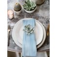 thumbnail image 2 of Light Blue Cloth Napkins Set of 6 Reusable Dinner Napkins, Modern Abstract Art Ombre Striped Cocktail Napkin Washable Table Napkins for Wedding/Holiday Party/Baby Shower 20"x20", 2 of 7
