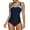 Blue, variant on Sociala Women's Racerback One Piece Sports Swimwear Wider Straps Swimsuit