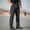 (Casual 64)Black, variant on Mens Solid Color Pants Fashion Bottoms Summer Casual Waterproof Multi Pocket Outdoor Workwear Trousers