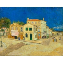 The yellow house by Vincent van Gogh - 12" x 18" Art Print Wall Decor