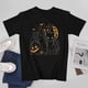 thumbnail image 3 of Wearing a hat and cat T-shirt Mom Halloween T-Shirts Fall Shirts Vintage Halloween tees Slim Fit, 3 of 5