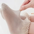 thumbnail image 6 of FJUCHAI Toddler Girls Dance Mesh Ruffle Socks 4-Pairs Summer Breathable Thin Cotton Socks 0-12Y, 6 of 7