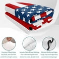 thumbnail image 4 of Queen Quilt Set 90''x96'', American Flag Lightweight Summer Bedspread Coverlet Set with 2 Pillow Shams, Blue Red USA Flag Breathable All Season Quilt Bedding for Bedroom/Guest Room, 4 of 9
