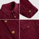 thumbnail image 4 of Camisa de pana para hombre, camisa informal de manga larga, chaqueta de hombre, camisa de corte regular con botones y bolsillo con solapa, 4 of 5