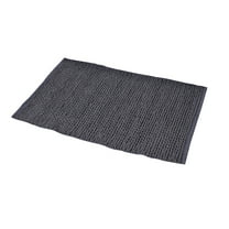 Dark Grey Doormat 2'x3' Braided Area Rug for Kitchen Entry Door Bathroom Soft Bath Indoor Rugs by MystiqueDecors