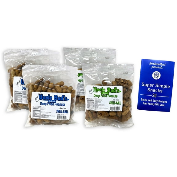 Uncle Bud's Deep Fried Peanuts Gift Assortment - 2 flavors - 2 each: Salted, Cajun (7 oz) MerlinsMart Zine