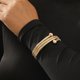 thumbnail image 3 of Estilo Vintage Pulsera Ancha 3 Cadena Elástica Mujeres Chunky Joyería de Metal, 3 of 5